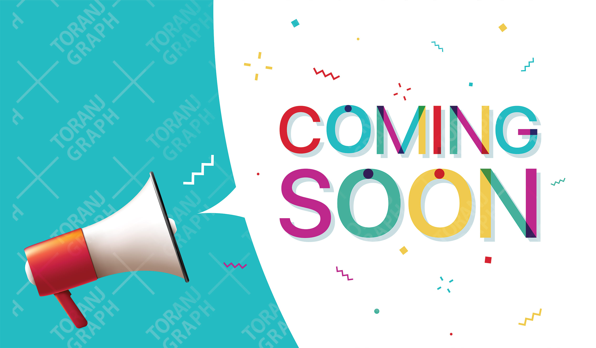 طرح وکتور coming soon لایه باز