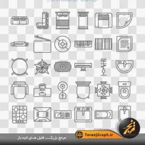 وکتور لایه باز مبلمان و لوازم خانه