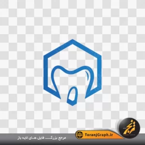 وکتور لوگو دندانپزشکی آبی رنگ