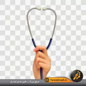 وکتور گوشی پزشکی و دست لایه باز