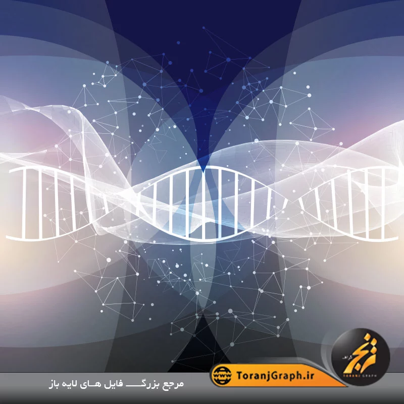 وکتور گرافیکی دی ان ای بصورت لایه باز | ترنج گراف