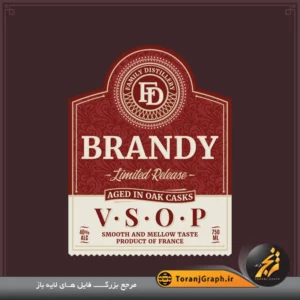 وکتور لایه باز لیبل محصولات تم قرمز