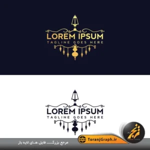 لوگوی رنگی لوستر فروشی کاملا لایه باز