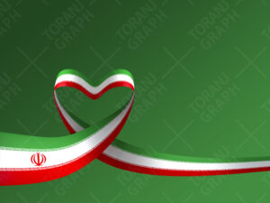 فایل لایه باز پرچم ایران کد ۳