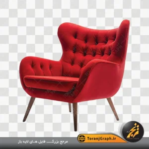عکس png مبل تک نفره قرمز